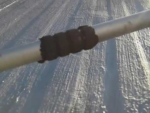 Henry aluminum roof coating in action go's on very smooth