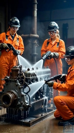 Deep Engine Cleaning – Bringing Back Performance 👩🏻‍🔧 #engine #fblifestyle #viralreels #reels #overhaul #caterpillar #machinery #working | Engine Xpress