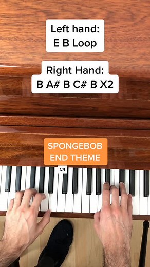 Spongebob End Theme Piano Tutorial