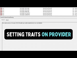 How to Fix Error Setting Traits On Provider in Windows 11