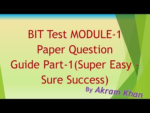 BIT Exam Guide Module-1 Part-A