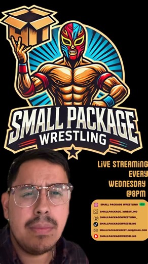 Small Package Wrestling 📦 on Instagram: "SMALL PACKAGE WRESTLING 📦 Live Streaming every Wednesday @ 8pm on YouTube and Twitch 🔥 #wwe #wwenetflix #wweraw #fyp #podcast #livestream #wrestling #smackdown #youtube #twitch #cmpunk #johncena #yeet"