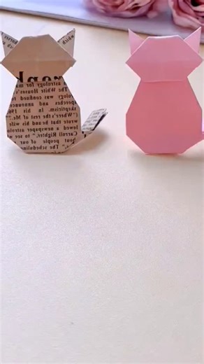 paper crafts creator | Origami cat #origamicat #papercraft #diyorigami #foldingart #creativecraft #handmadeorigami #artwithpaper #papercat #funwithorigami... | Instagram