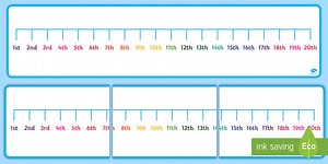 Ordinal Number Line 1st to 20th