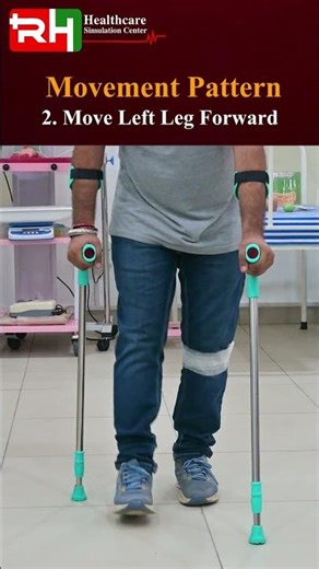 📌 FOUR-POINT GAIT WALKING – Step-by-Step Demonstration for Nursing & Physiotherapy Students
