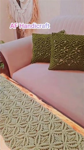 AF Handicraft Macrame table runner macrame cushion cover beautiful design #afhandicraft