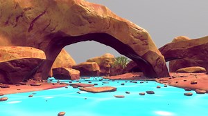 Stylized desert - 3D model by Lídia García Romero (@lgrpainting)