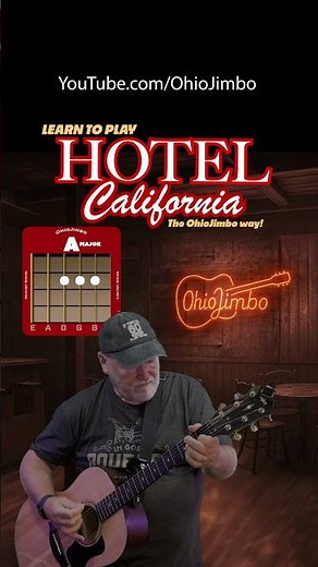 Hotel California Made EASY on Acoustic Guitar | Fun Guitar Lesson with OhioJimbo