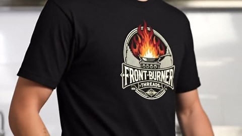 HEARD! Chef T-shirt: Blue Fire Knives, Rock & Roll Kitchen Tee - Etsy