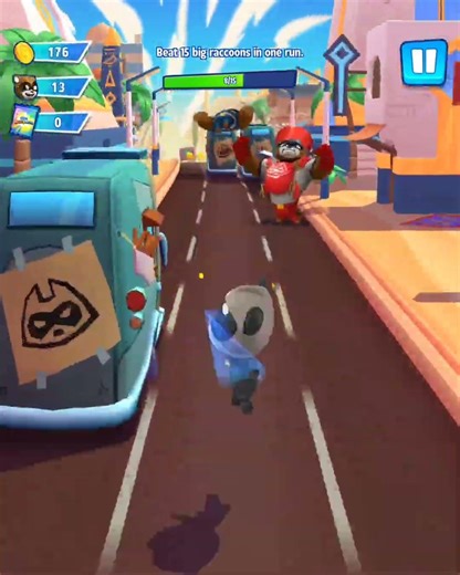 Talking Tom Hero Dash Cat Noir Tom Beat 15 Big Raccoons Funny Race Android Gameplay #Shorts