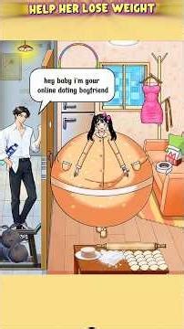 Help the chubby girl become slimmer so she can go on a date with the handsome guy #help #game #memes