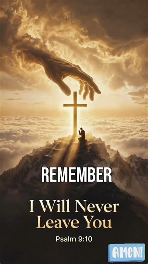God's Promise: 'I Will Never Leave You' – Psalm 9:10#amen #jesus #christianshorts #prayer#bibleverse