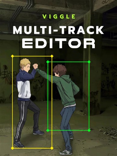 Recreate any scene with multi-character tracking and swapping using Viggle V4. With Multi-Track, you can upload a video, track multiple characters in the scene, and seamlessly replace them while preserving the original motion, camera movement, and environment. Perfect for remixing scenes, recreating iconic moments, or bringing your own characters into existing videos. Powered by Viggle V4 Character Refine, built for precise motion control, strong character consistency, and fast video generation.