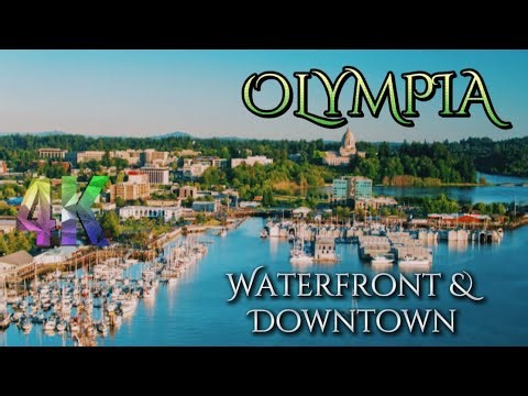 usa Olympia City Walking Tour |Serene Waterfront Views at Low Tide & Peaceful Dwntwn Relax Ambiance