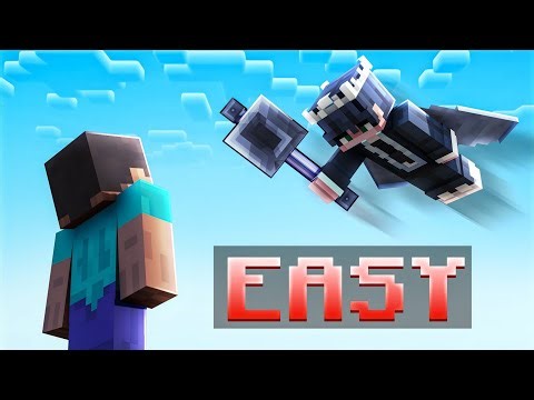I Found the EASIEST Way to Use the Elytra-Rocket-Mace Combo in MCPE!