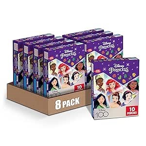 Disney Princess Fruit Flavored Snacks, Treat Pouches, 0.8 oz, 10 ct (Pack of 8)