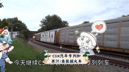 CSX汽车专列和果汁/集装箱火车