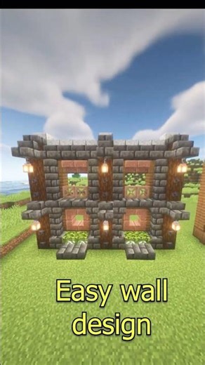 Downtown wall design #minecraft #minecraftbuilding #minecraftguide