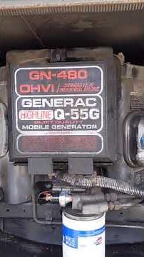 Generac Q-55G Start Die Issue Due To Low Oil Pressures witch