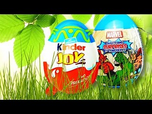 Kinder Joy and Marvel Surprise Eggs Toys Opening Unboxing Video for Kids Babies