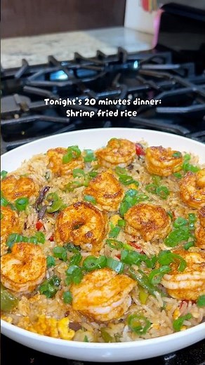 Shrimp Fried Rice in 20 minutes🦐🍚#easyrecipe #friedrice #shrimpfriedrice #dinnerideas #quickmeals