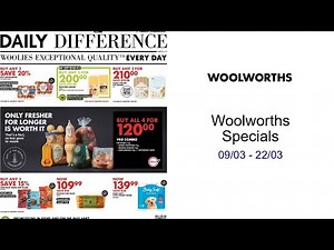Woolworths Specials 09/03 - 22/03