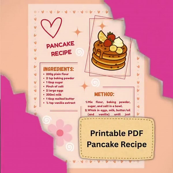 Printable Recipe Template PDF | Professional Recipe Card | Instant Download - Etsy