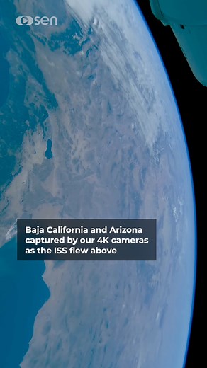 The Grand Canyon is visible from space as the Space Station orbits above Baja California and Arizona. Timelapse filmed on November 20 at 22:49 UTC #earthfromspace #grandcanyon #spacestation #satelliteimagery | Sen