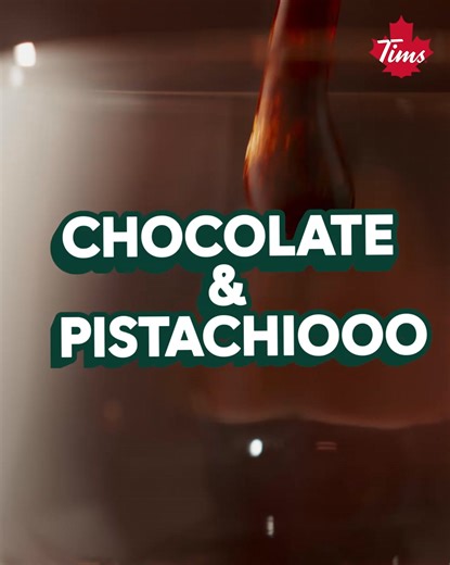 Chocolate Pistachio beverages are finally at Tims. And we’re singing it from the rooftops. | Tim Hortons