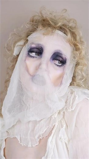 Ghost makeup but make it…couture? #halloweenmakeup #halloween #makeup #ghost