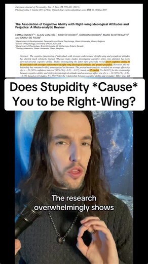 Does lower intelligence *cause* you to be right-wing? Correlation or causation? #explore #politicalpsychology #educational #politics #science | Keegan Tatum