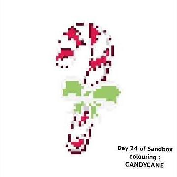 Day 24 of Sandbox colouring : CANDYCANE 🎨 #coloring #sandboxgame #shorts #relaxing