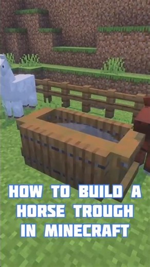 How To Build A Horse Trough In Minecraft🐴
