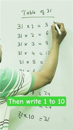 Table of 31 Trick#table #shorts #viral