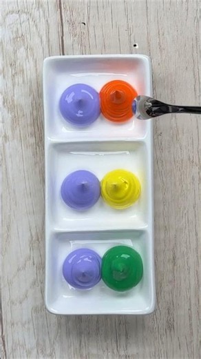 What color it will become? Lavender Blue vs Orange vs Emerald Green Color Mixing ASMR