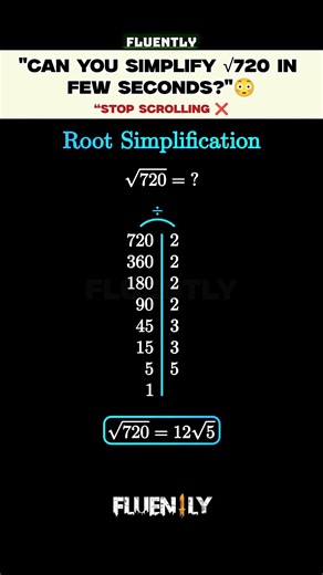 99% Students Simplify √720 Wrong 🤯