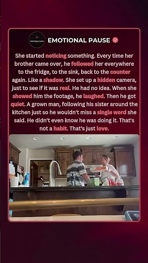 She set up a hidden camera — and caught her brother doing something he didn't know about 🥺 #shorts