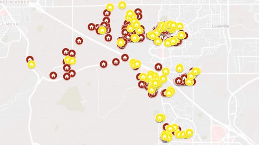 Map: Businesses and homes destroyed, damaged in Marshall Fire