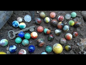 DIGGING AMAZING ANTIQUE MARBLES - Trash Picking - Bottle Digging - Free Stuff -