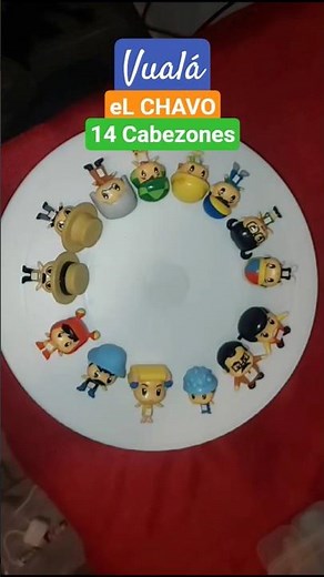 Colección Completa De los 14 Cabezones El Chavo del 8 Vualá Sorpresa Figuras #elchavo #vualasorpresa