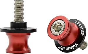10MM M10 X1.25 Motorcycle CNC Swing arm Sliders Spools Stand Screw for Vulcan S 2015+ Vulcan S Tourer Performance SE Cafe Light Tourer Sport Red