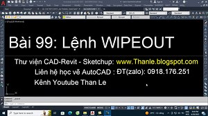 Bài 99 Lệnh WIPEOUT trong Autocad rất hay dùng #wipeoutautocad #learnautocad #autocadtutorial #hocautocadcoban #autocadcommand #thanle