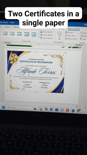 1.1M views · 8.9K reactions | Teachers’ Hack: Paano Mag-Print ng Dalawang Certificate sa Isang Papel #PrintingTips #tipidhacks #tutorial #teacherBren | TeachBren TV | Facebook