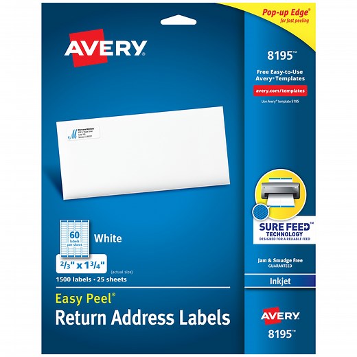 Easy Peel® Return Address Labels with Sure Feed 8195 | Avery