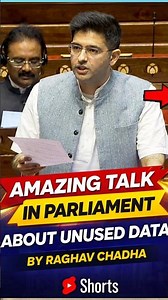 Raghav Chadha talks in parliament about unused data 😱#raghavchadha #news #newsreporter #indiannews