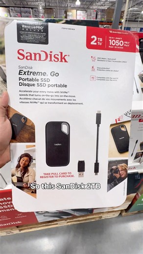Costco SanDisk 2TB Portable SSD Deal! #costco #portablessd #sandisk