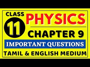 11th Physics Chapter 9 important Questions | 11th Physics important Questions ‪@kalvitube‬