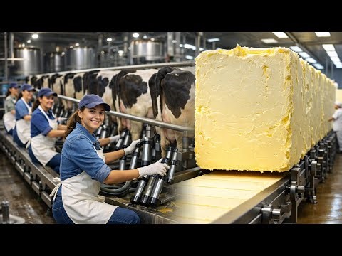 Inside the Factory Reveals How Cow Milk Is Collected and Processed into Butter”