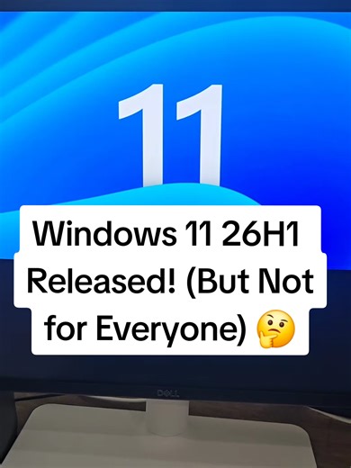The latest Windows 11 26H1 update just dropped, but only for the newest Snapdragon X2 devices. Don’t worry, we can look forward to 26H2 in late 2026. #Windows11 #26H1 #SnapdragonX2 #TechUpdate #Microsoft