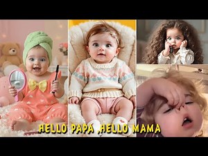 Cute Angel Baby laughing & Saying Hello Papa | Baby Laughing Compilation 😂 Giggles & Sweet Moments
